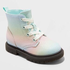Cat&Jack Amaya Lace Up Kids Pastel Combat Boots